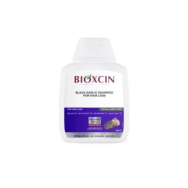 Bioxcin Black Garlic szampon na wypadanie włosów 300 ml – bez siarczanów